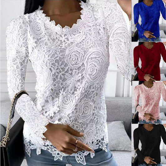 Women's Pretty Classic Summer Lace Shirt Tops