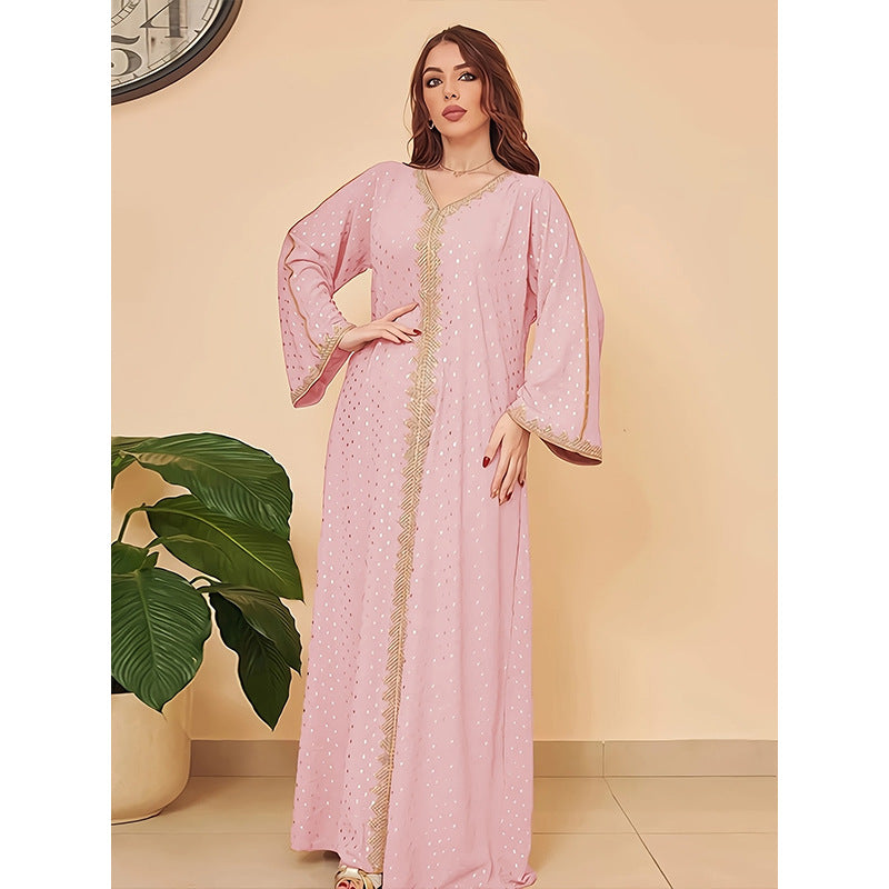 Women's Indonesian Turkish Gilding Elegant Robe Dress