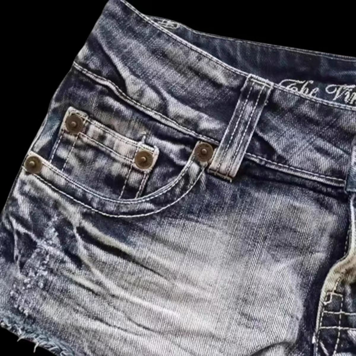 Street Hipster Flag Print Contrast Color Jeans