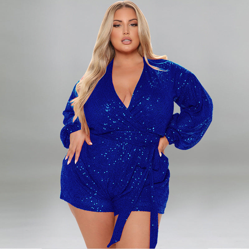 Women's Source Fashion Sequin Embroidery Sexy Slimming Jumpsuits