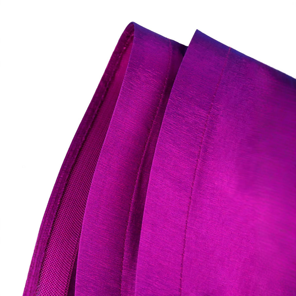 Women's Niche Solid Color Bell Sleeve Backless Stretch Dresses