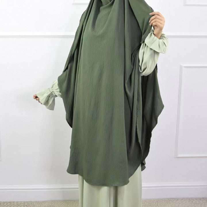 Comfortable Slouchy Solid Color Turban Turkish Dresses