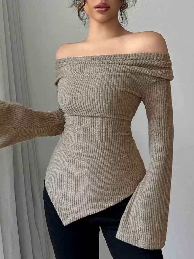 Women's Ribbing Bottoming Slim Knit Long-sleeved Commuter Women's Sweater