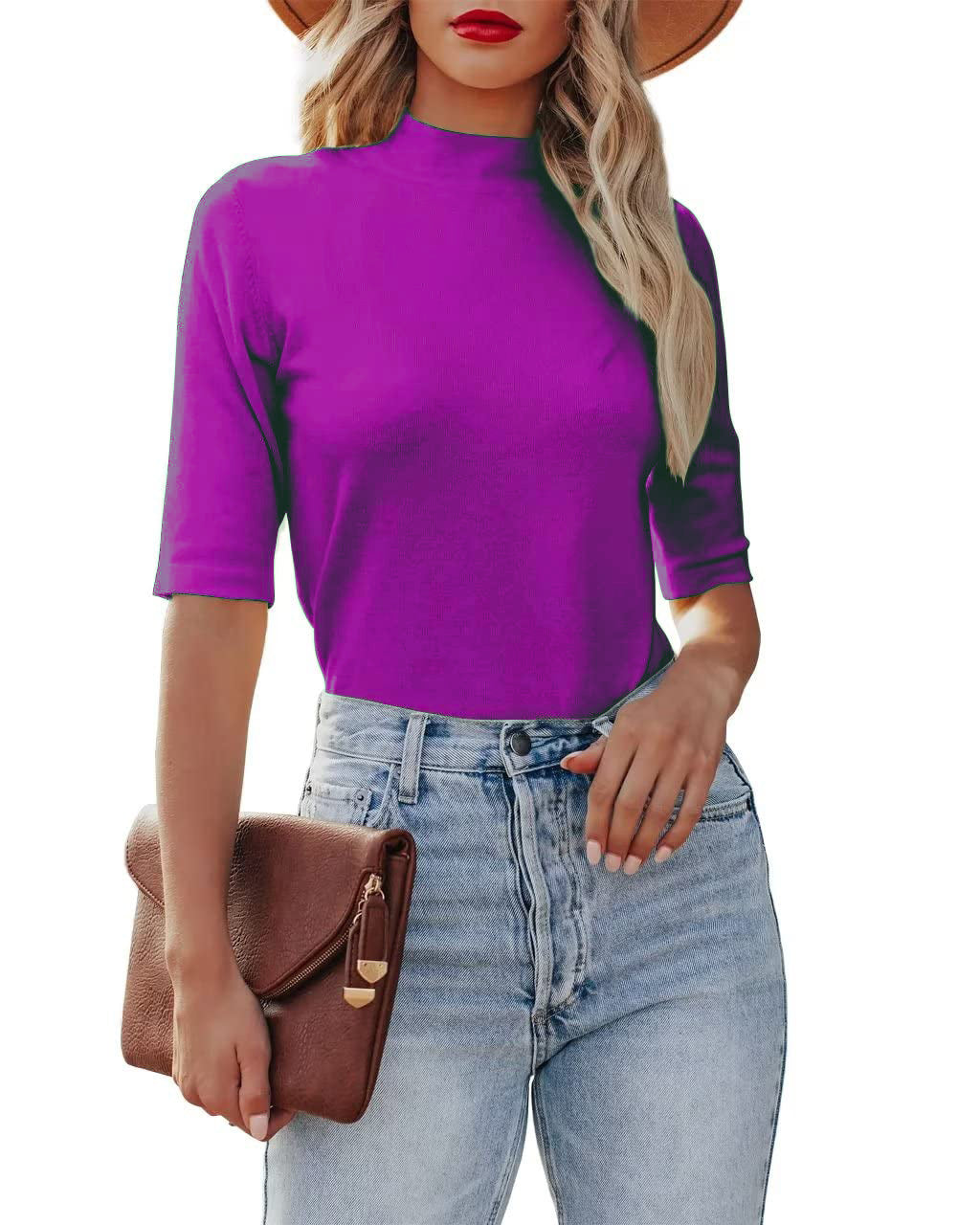 Women's Knitted Tight Stretch Sexy Formal Casual Blouses