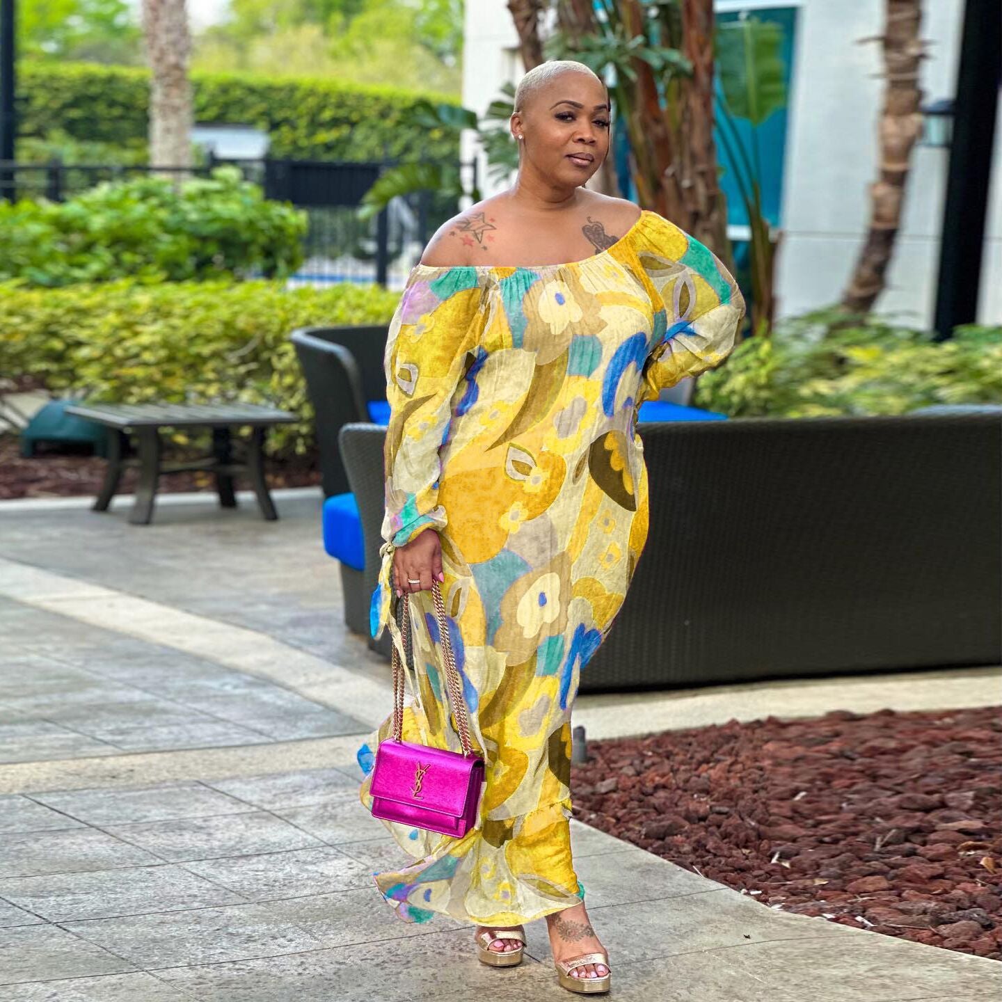 Fashion Classic Graceful Sexy Printed Dress Dresses