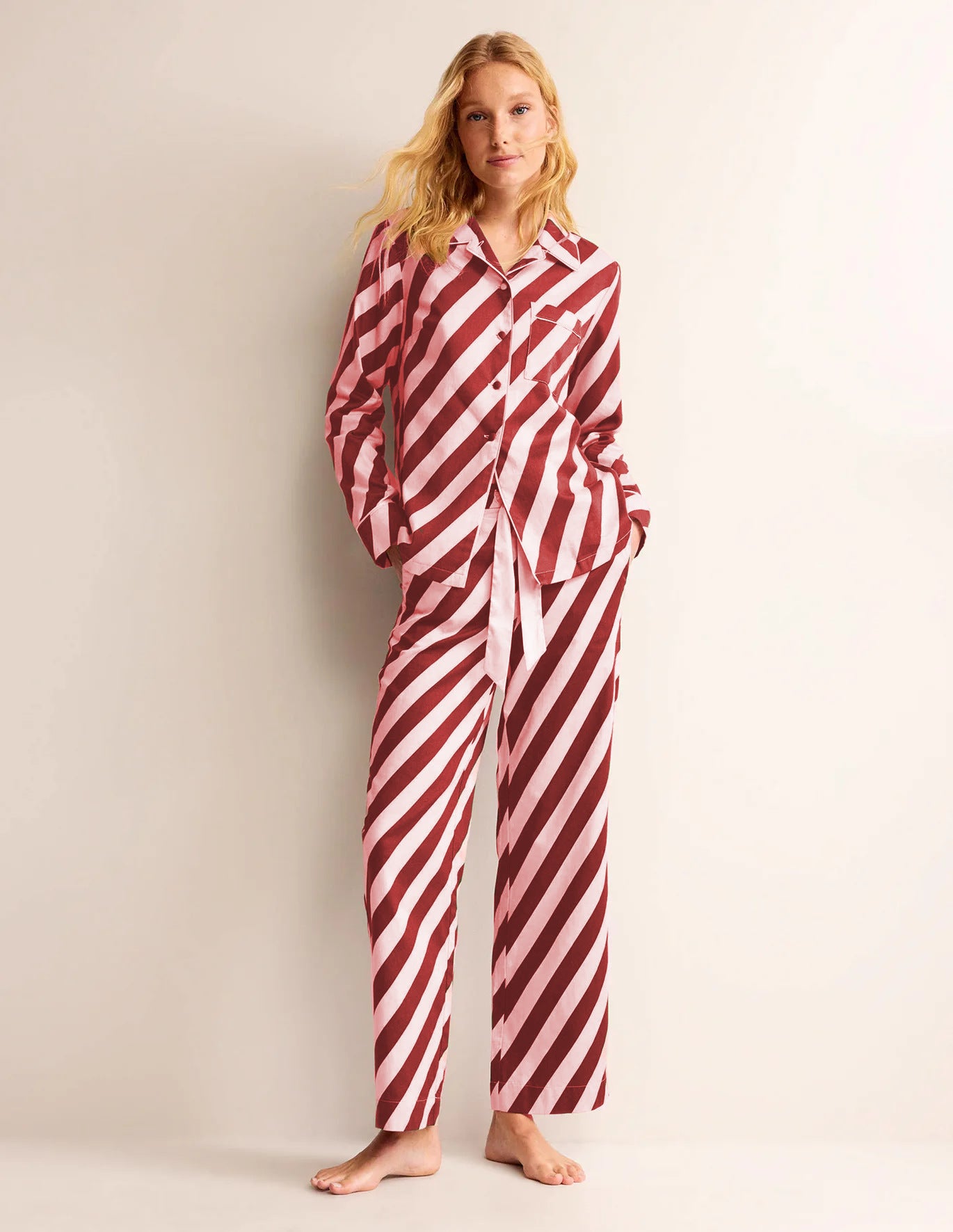 Women's Autumn Simple Stripes Comfort Casual Suits