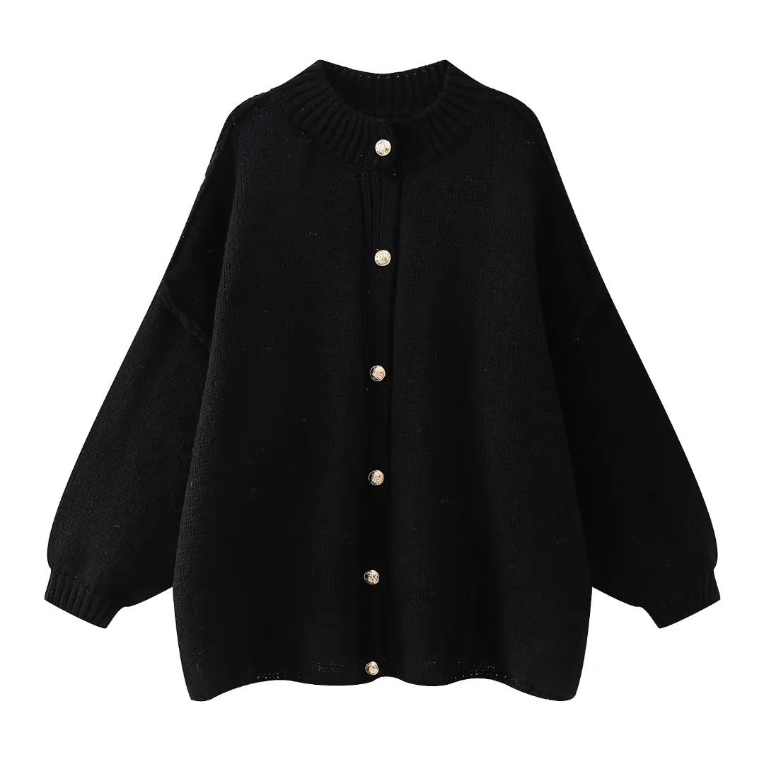 Women's Innovative Charming Elegant Metal Button Sweaters