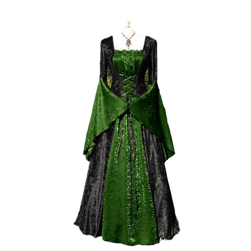 Women's Medieval Retro Court Party Long Stage Dress