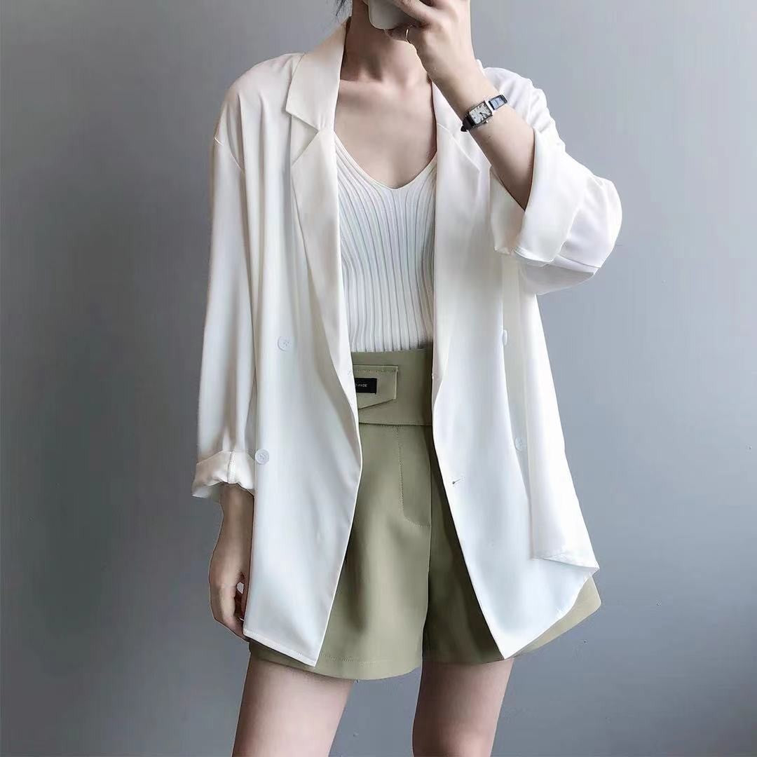 Women's Thin British Style Loose Korean Sun Blazers