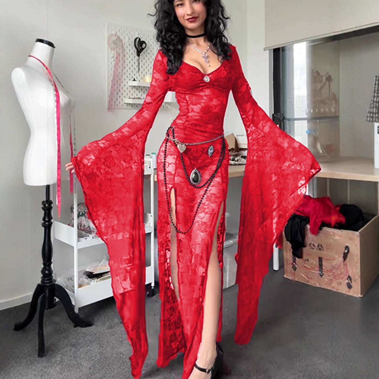 Women's Solid Color High Waist Fashion Long Clothing