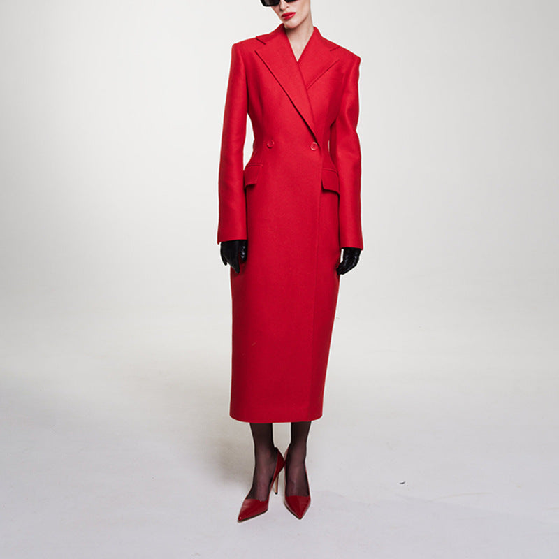 Women's Autumn Tight Waist Slim Long High-grade Blazers