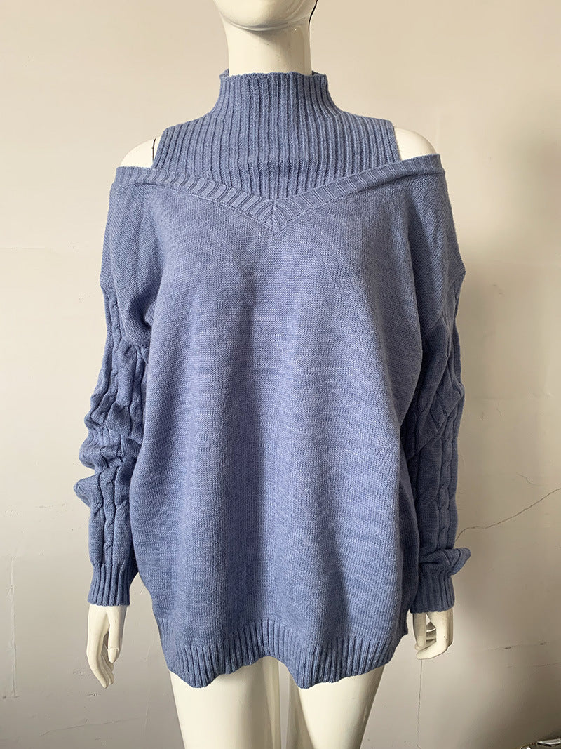 Women's Slouchy Casual Turtleneck Loose Large Knitwear