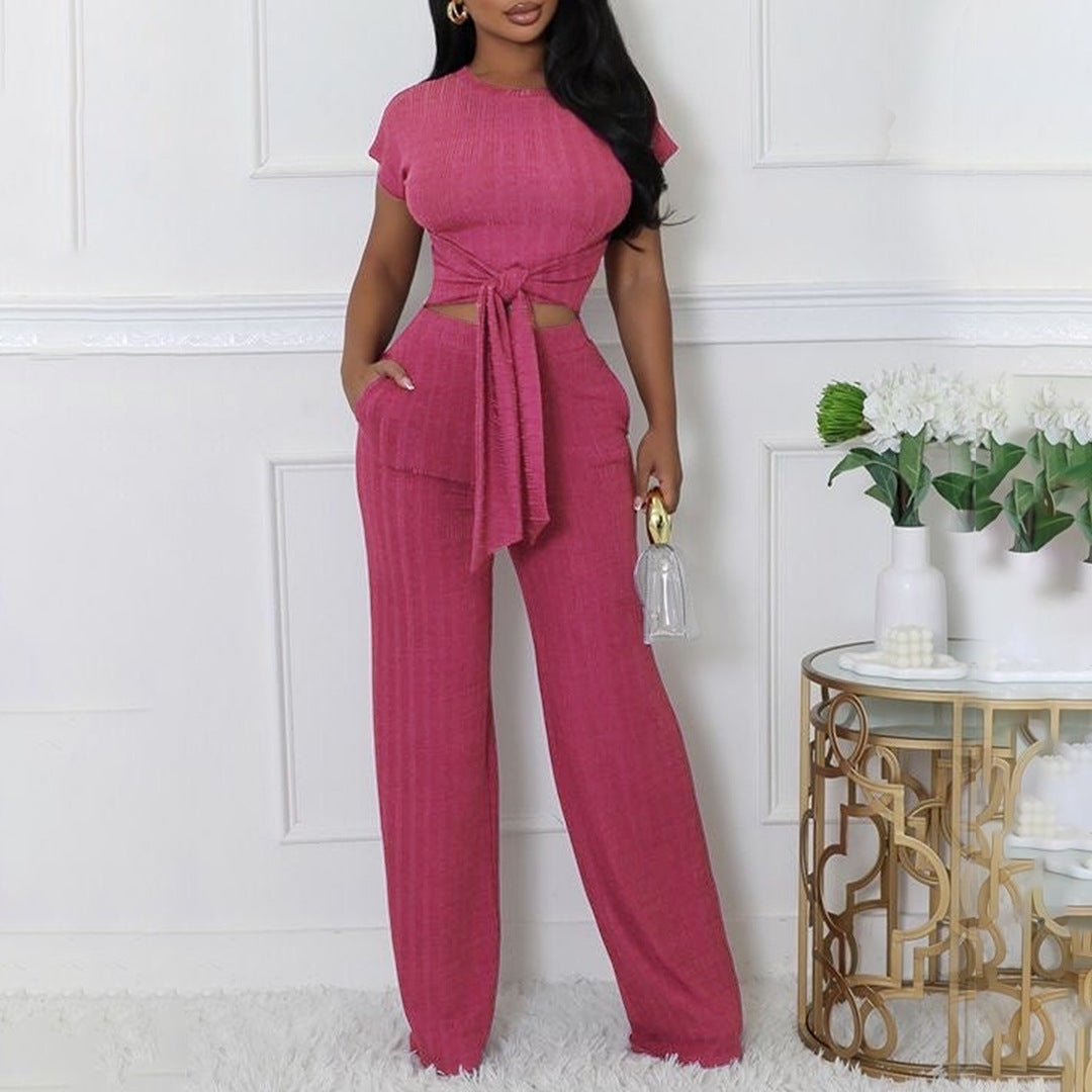 Women's Neck Pullover Design Slim Fit Sexy Suits