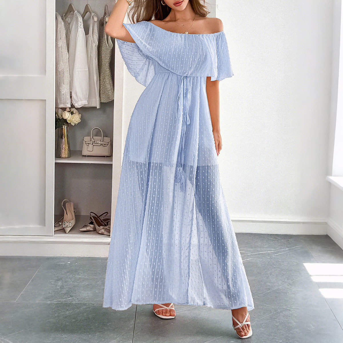 Women's Elegant Tube Sleeve Female Summer Dress