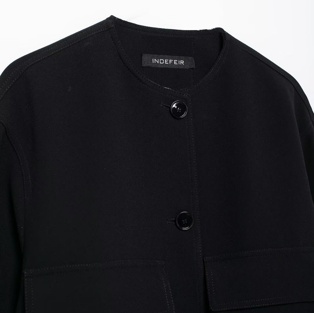 Women's Autumn Street Fashion Pocket Decoration Jackets