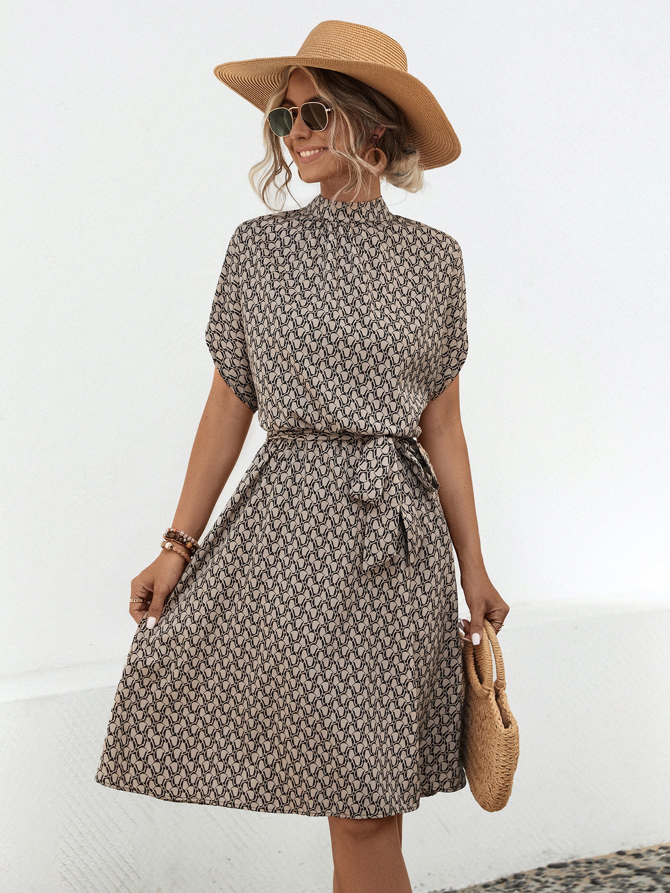 Elegant Classy Beautiful Women's Printed Sleeve Dress