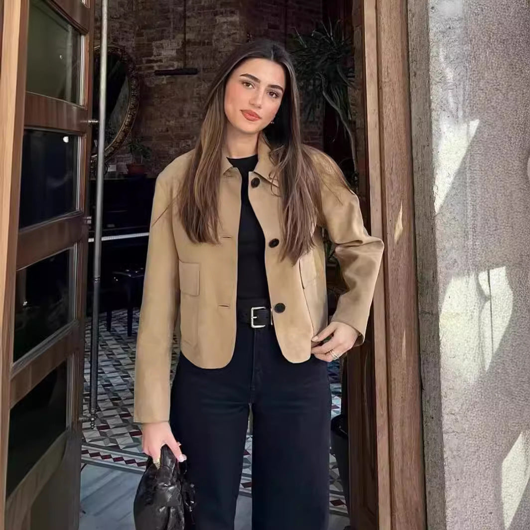 Women's Elegant Classy Trendy Fashionable Suede Coats