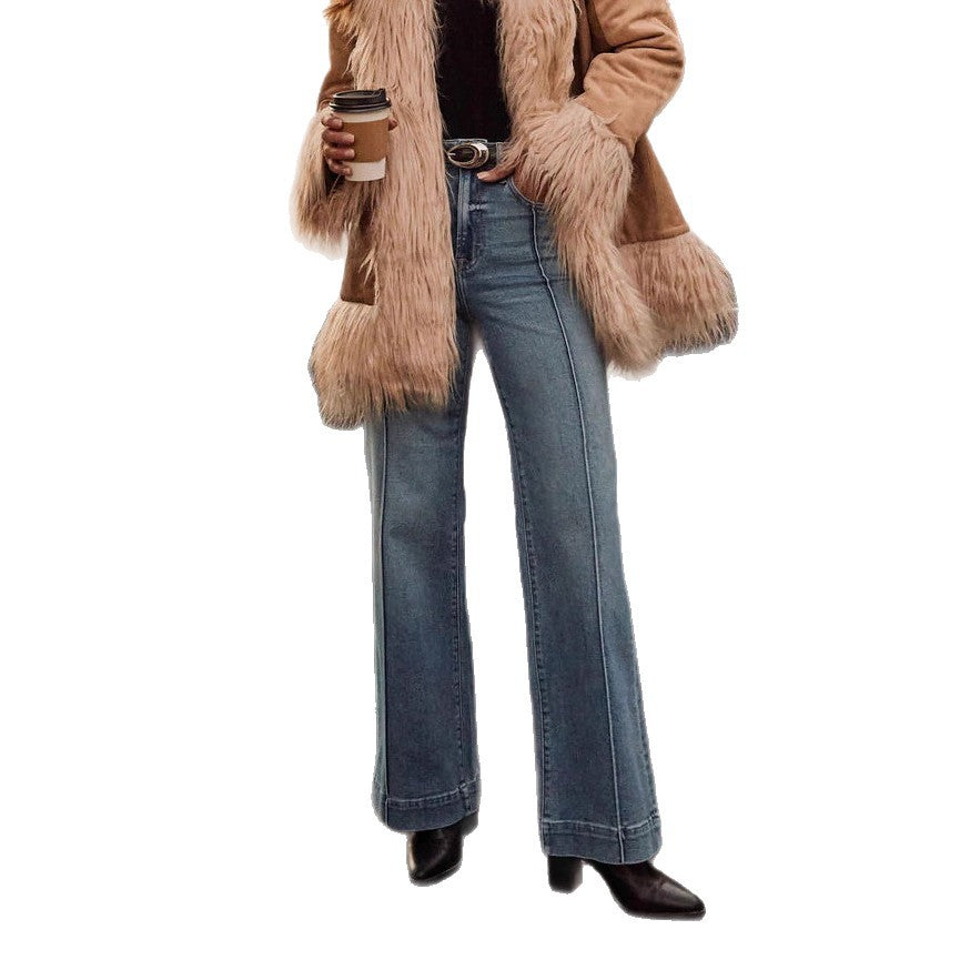 Women's Denim City Stretch Temperament Commute Washed Jeans