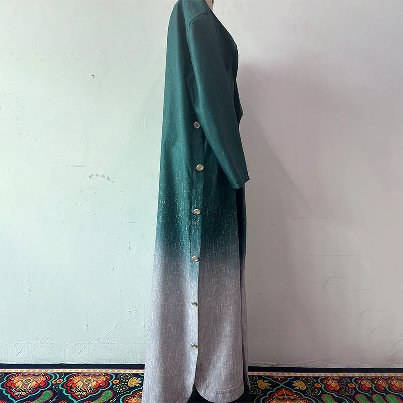 Women's High Fashion Gradient Casual Loose Style Coats