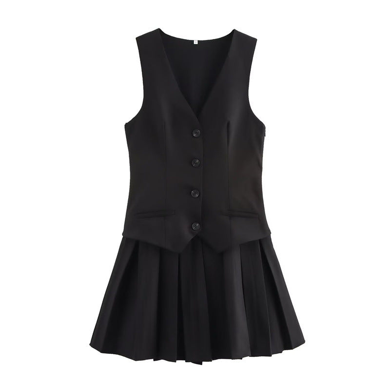Women's Fashion Casual Wide Pleated Striped Dress Dresses