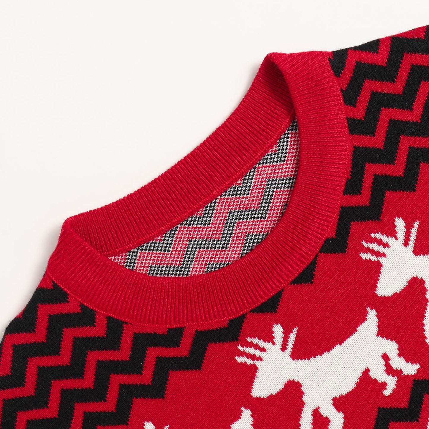 Women's & Men's Jacquard Christmas Casual Couple Outfit Round Sweater