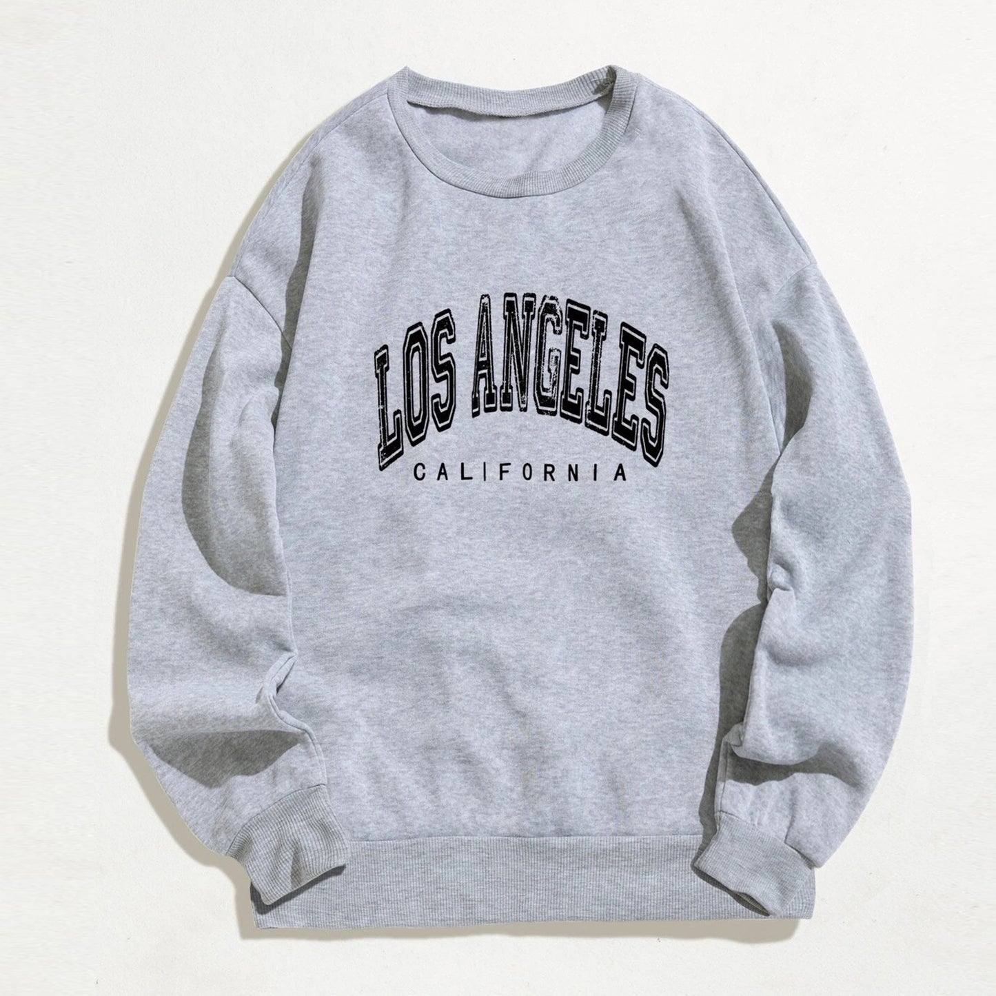 Women's Simple Letter Crew Neck Temperament Pure Color Korean Style Thin Sweaters