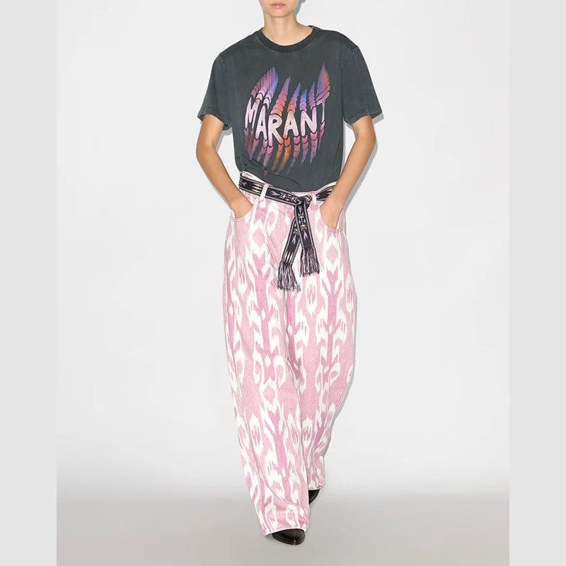 Women's North American Niche Letter Printing Fried Blouses