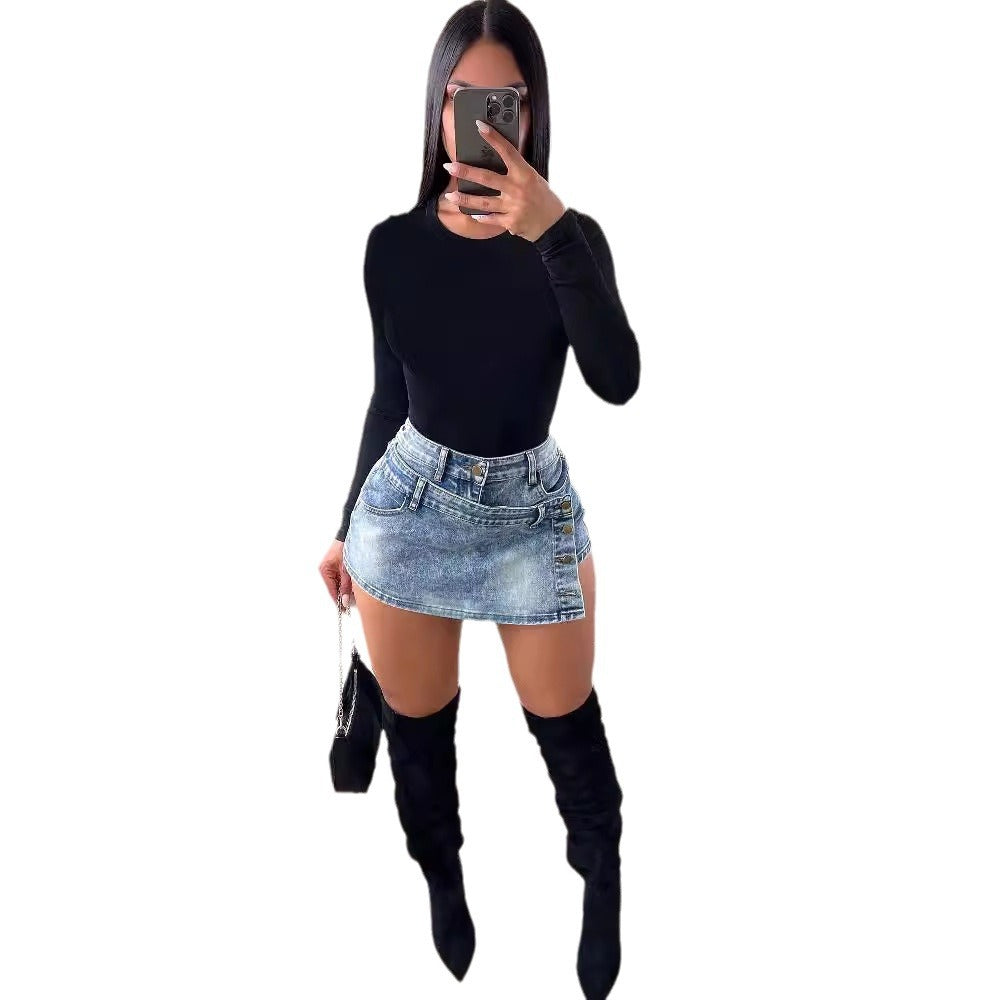 Women's Sexy Fashion Irregular With Personality Jeans