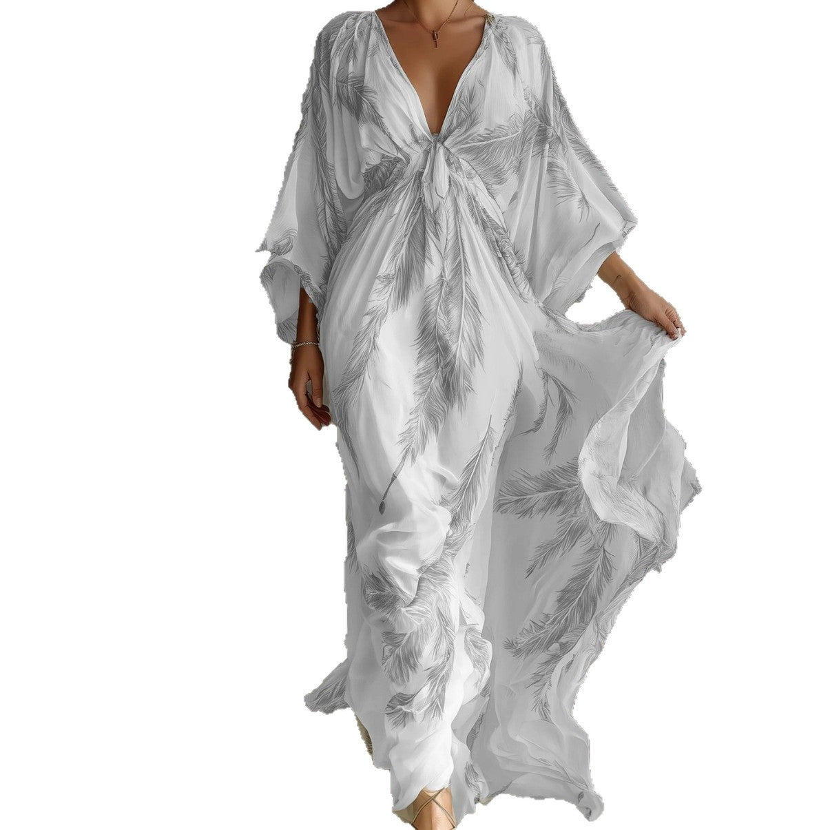 Comfortable Durable Trendy Beautiful Sleeves Long Dress