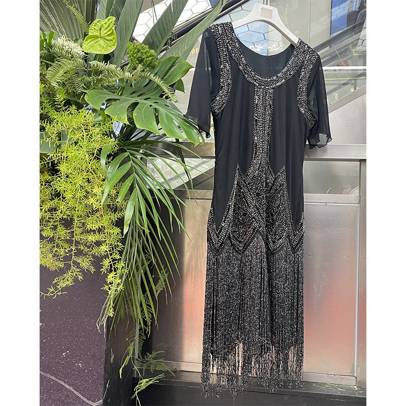 Women's Sexy Luxury Sequin Bead Tassel Stage Performance Costumes