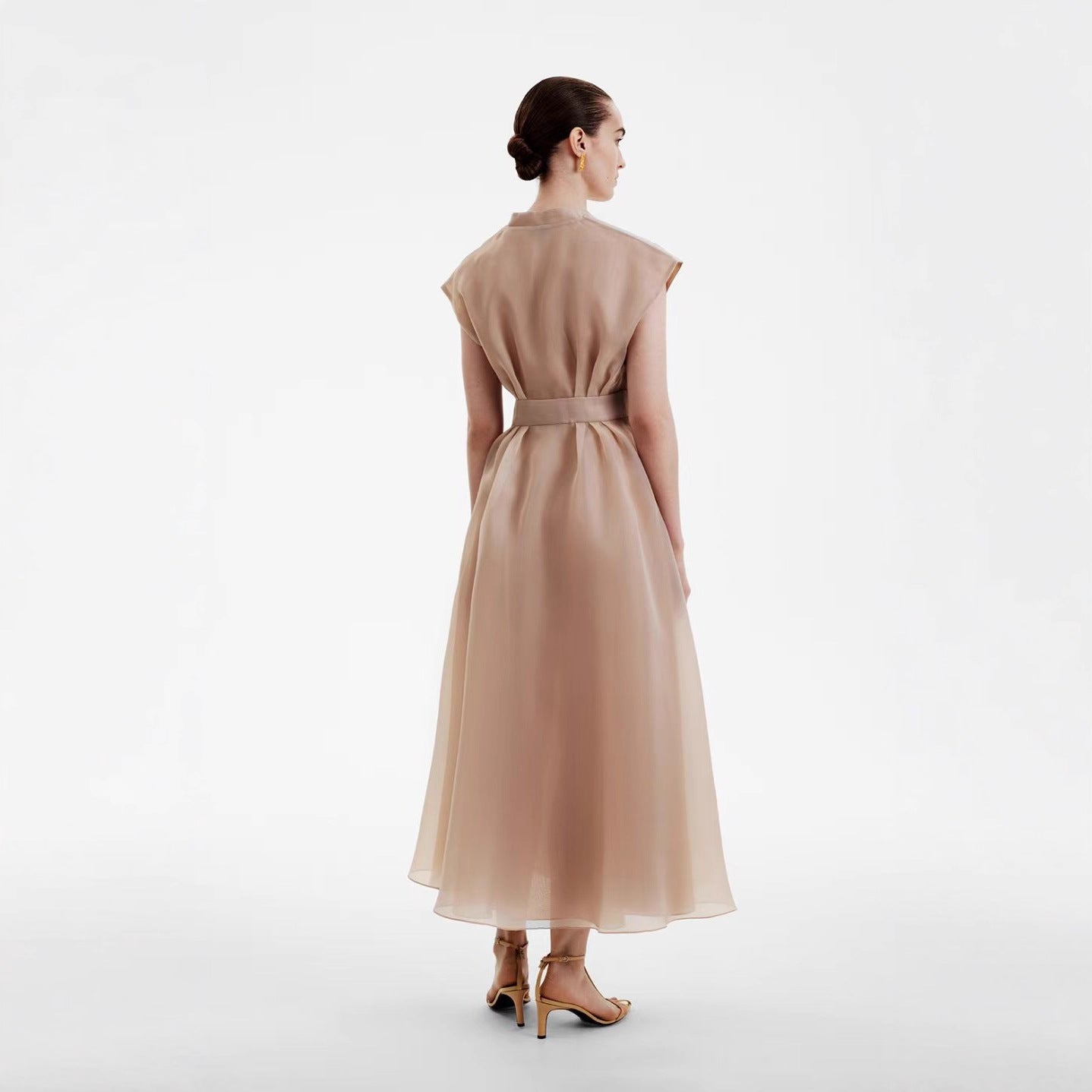 Beautiful Summer Solid Color Sleeveless Slim Dress