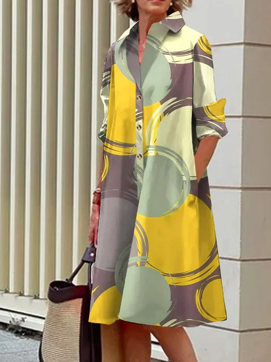 Cool Versatile Comfortable Women's Pocket Shirt Dress