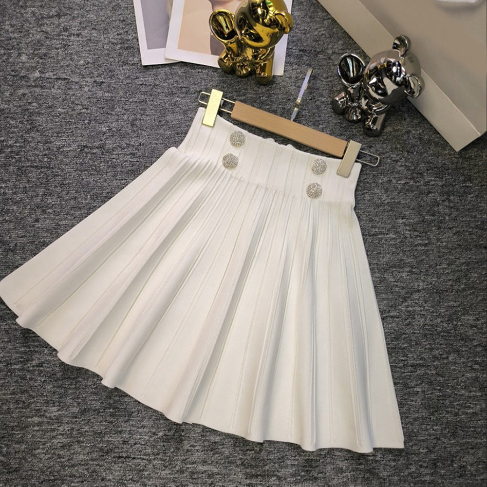 Elegant Pleated Slimming Flounce Hem Outfit Suits