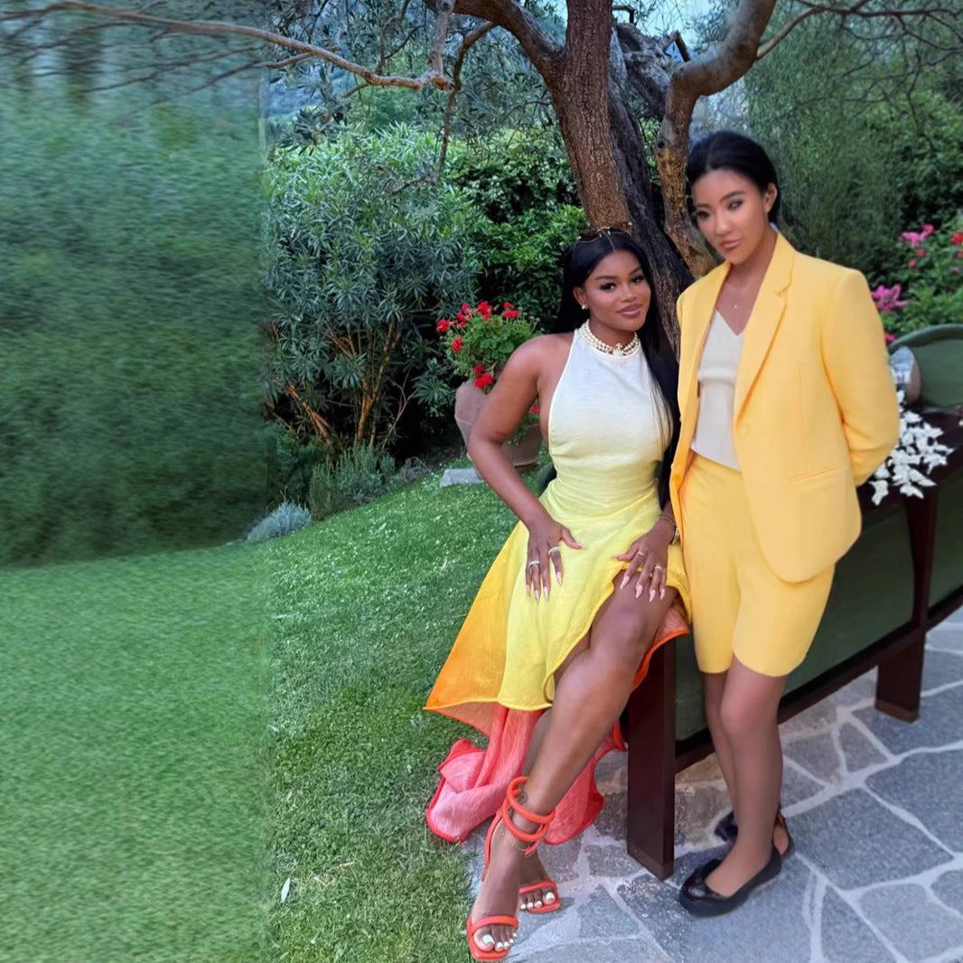 Women's Sexy Vacation Style Printed Camisole Dress Dresses