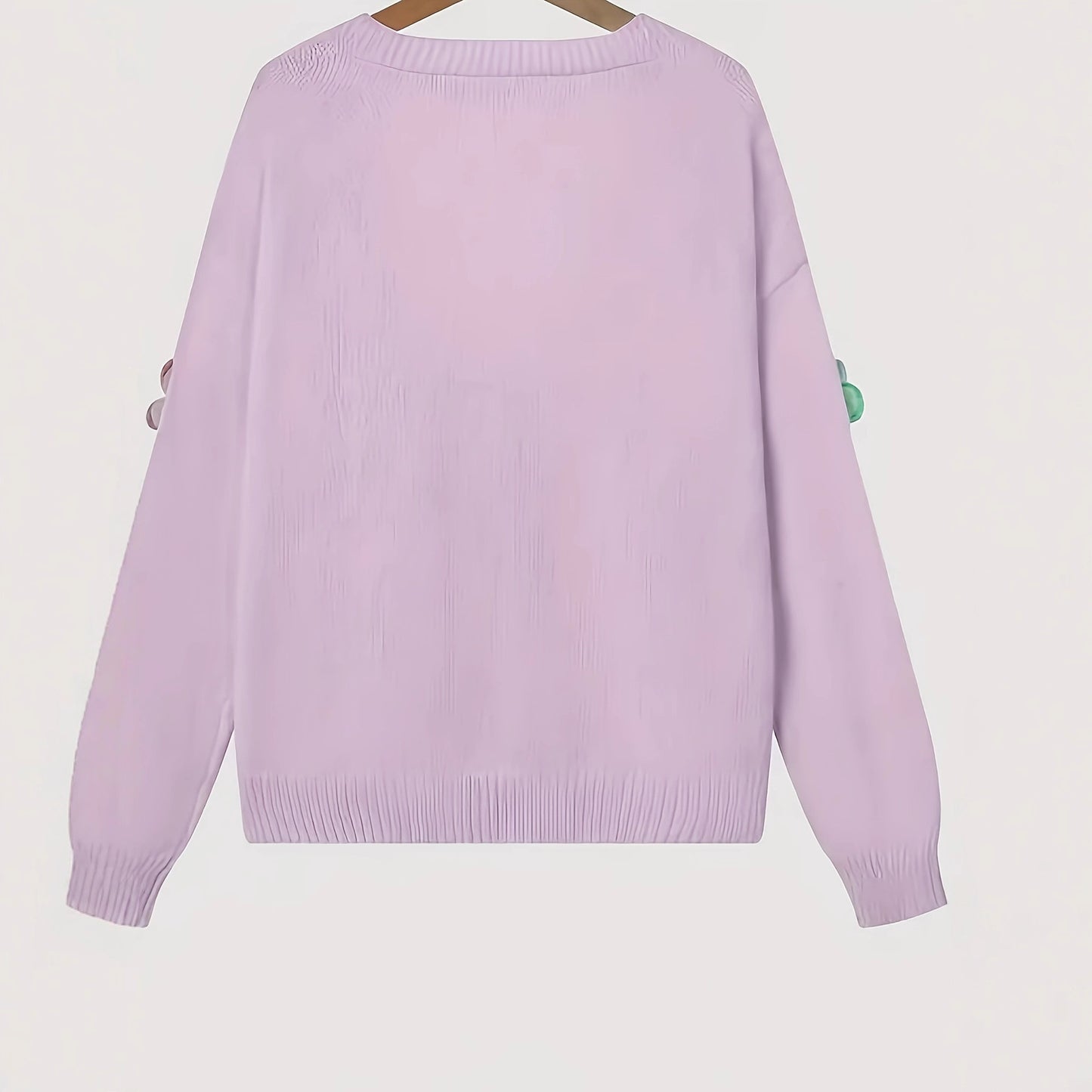 Women's Print Button Knitted Sweet Comely Cute Women's Sweater