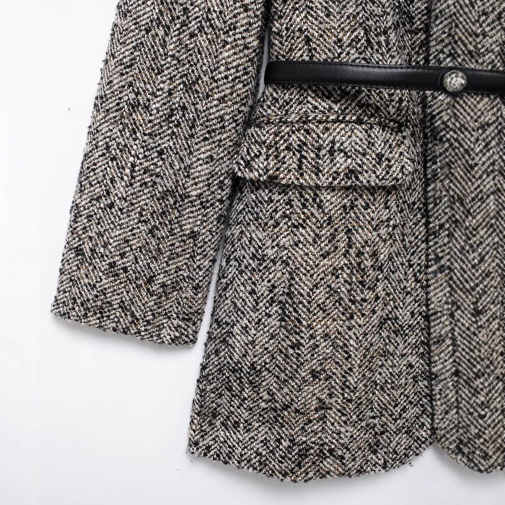 Women's Slouchy Versatile Belt Loose Waist Blazers