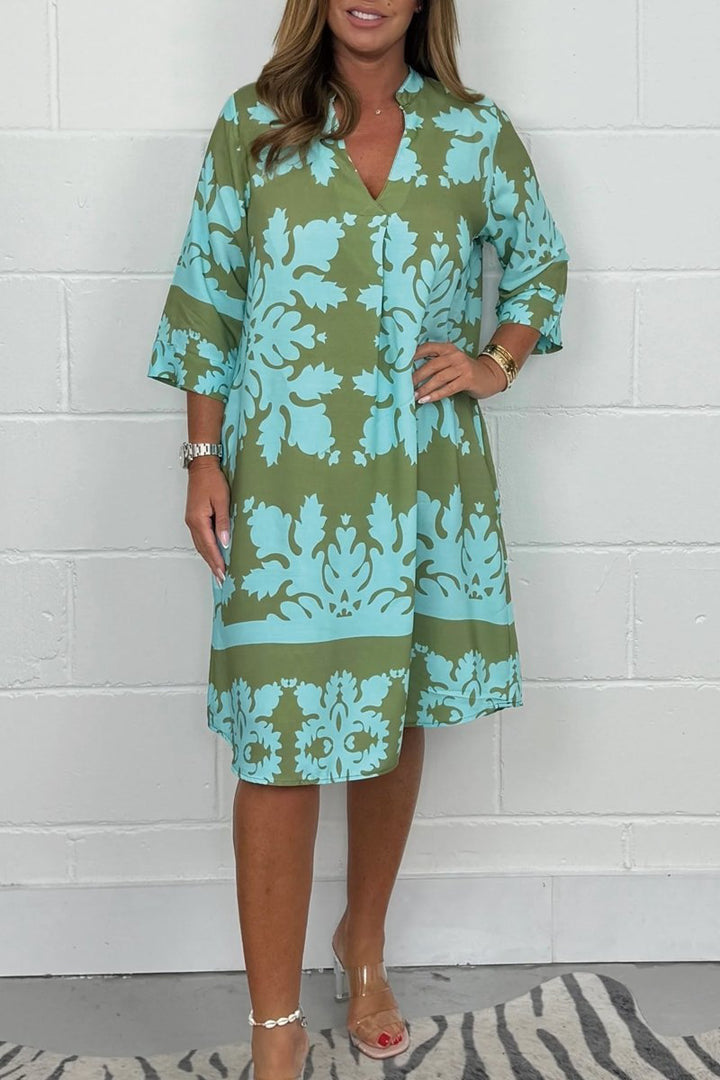 Glamorous Comfortable Women's Printed Sleeves Floral Dress