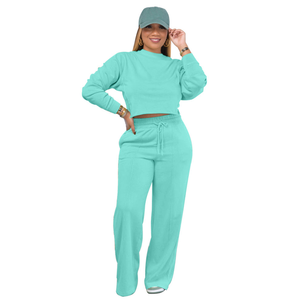 Classic Cute Straight Pocket Two-piece Set Suits
