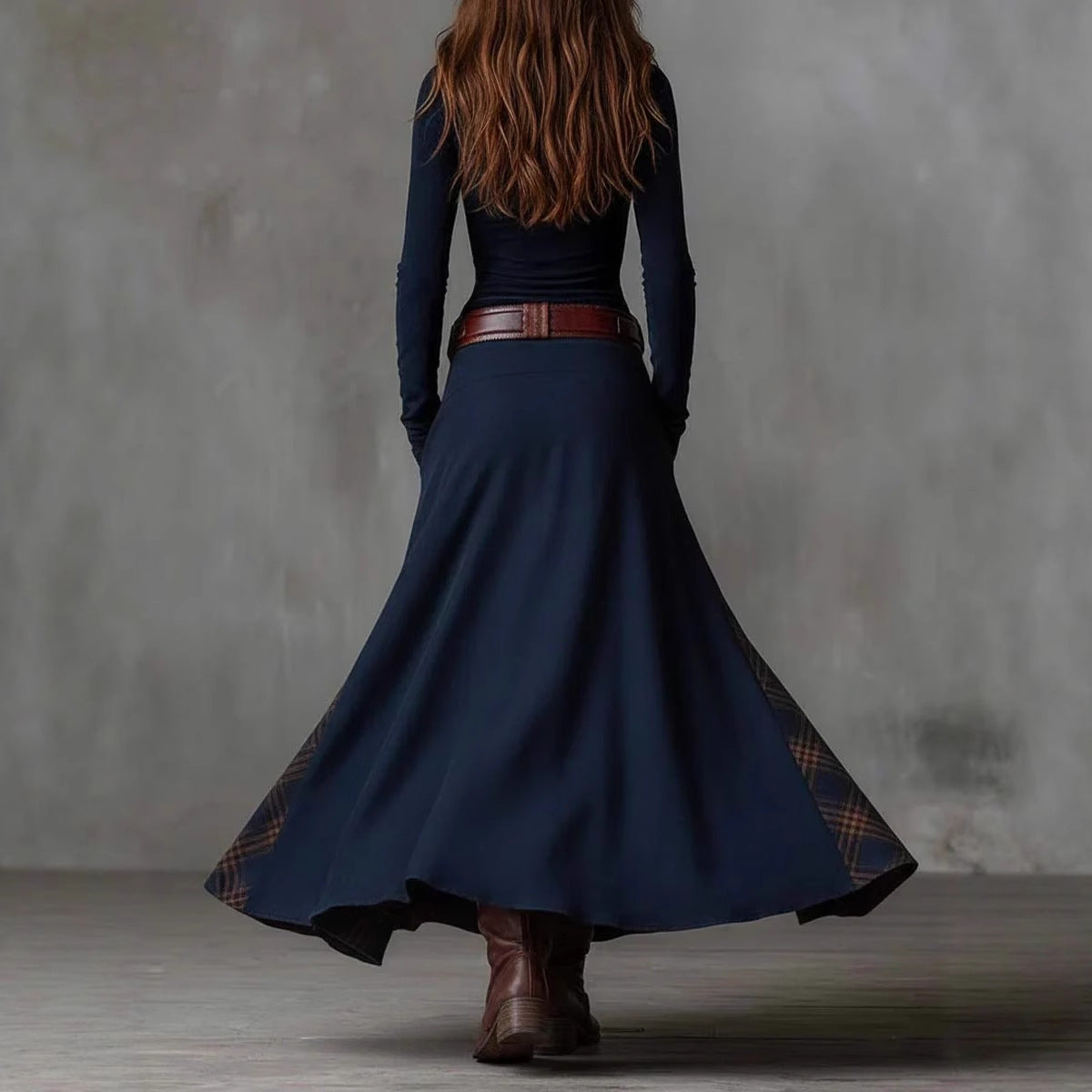 Women's Retro Patchwork Patch Wide Leg Loose Dresses