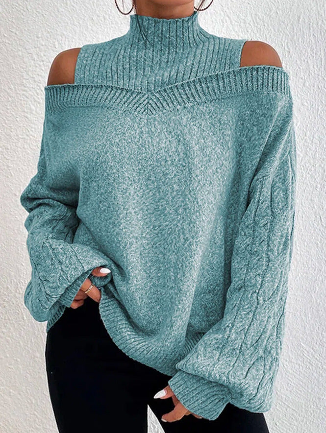 Women's Slouchy Casual Turtleneck Loose Large Knitwear