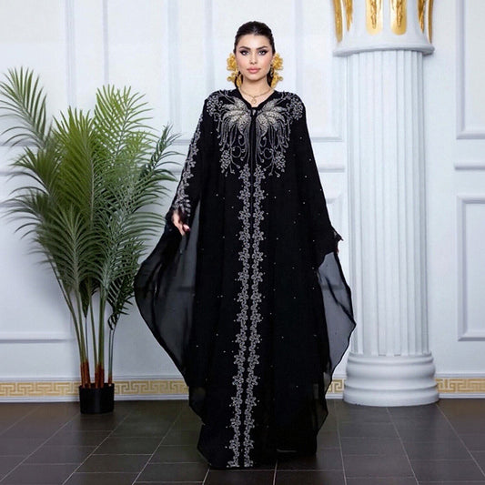 New Charming Slouchy Robe Rhinestone Dress Dresses