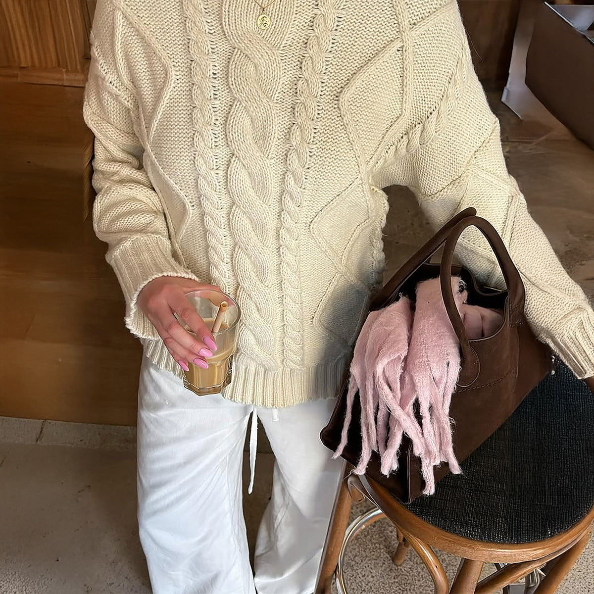 Women's Casual Simple Woolen Long Sleeve Clothing