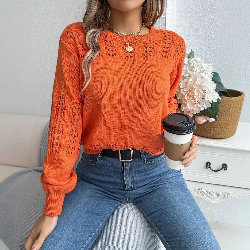 Women's Clearance Casual Solid Color Lantern Sleeve Sweaters