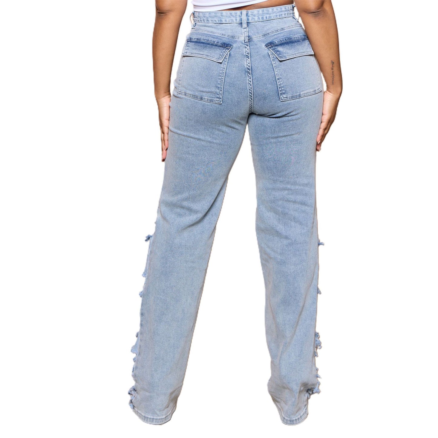 Women's Summer Loose High Waist Wide Leg Jeans