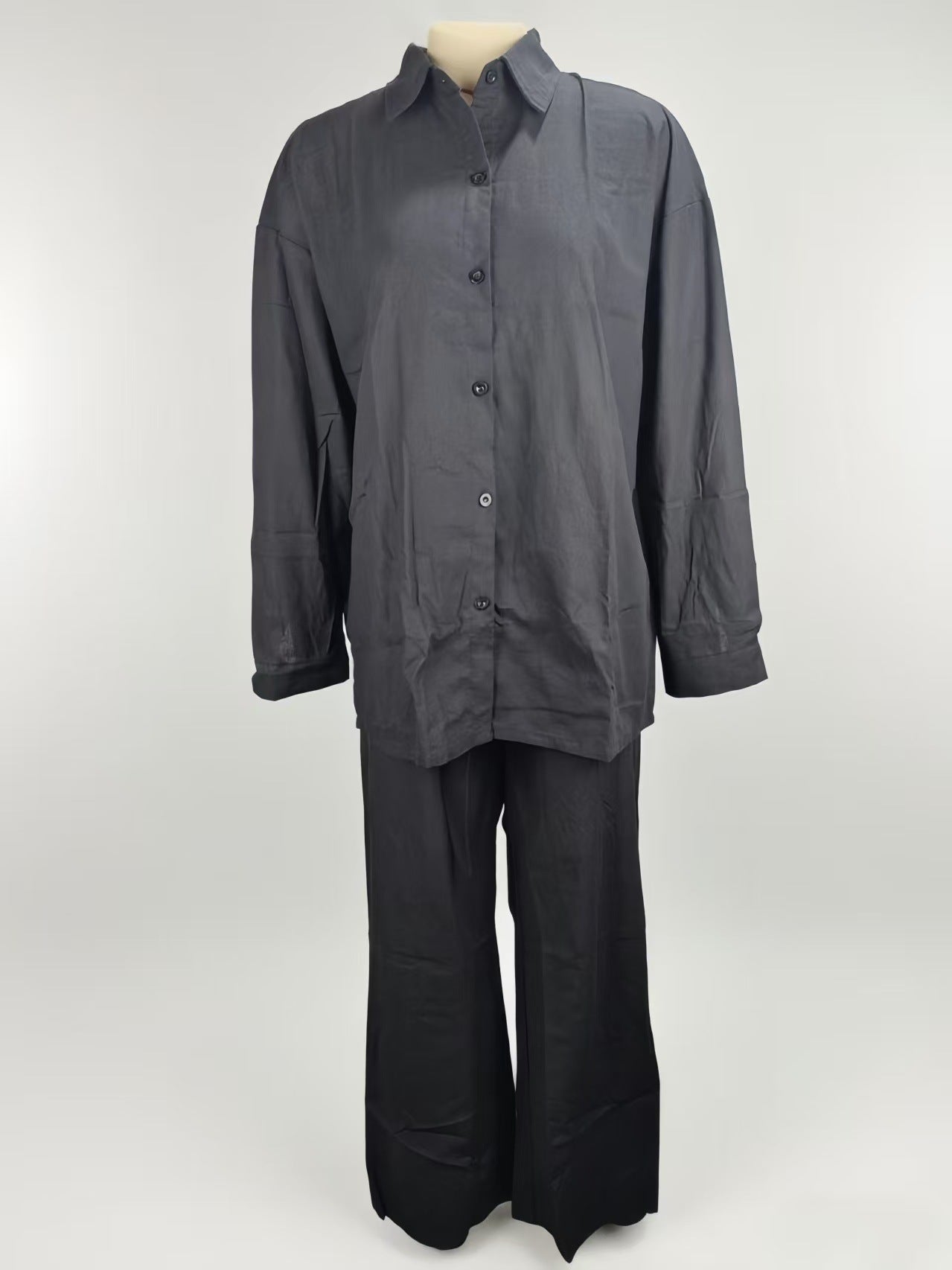 Women's Shirt Trousers Loose Long Sleeve Wear Fashion Casual Suit