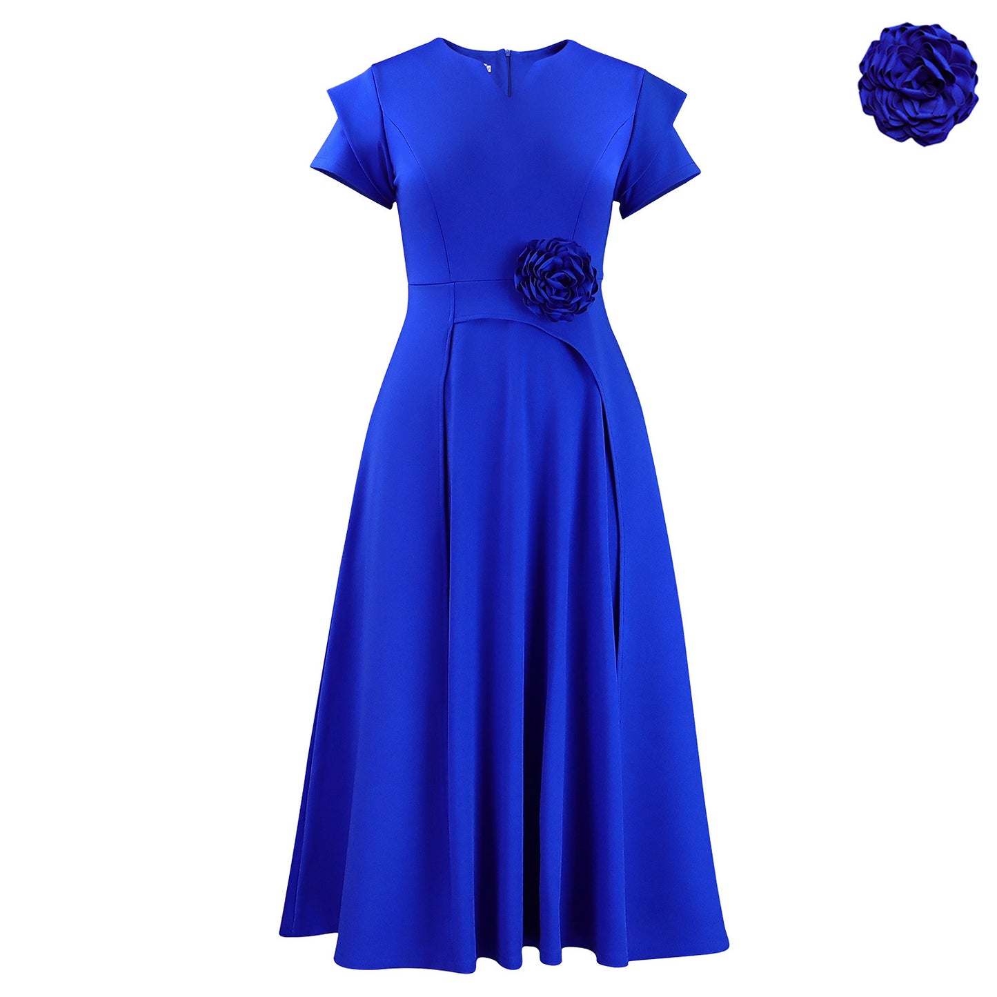Women's Summer Elegant Large Mid-length High Waist Big Swing Dress