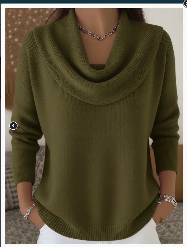 Creative Fashion Women's Solid Color Long-sleeved Women's Sweater