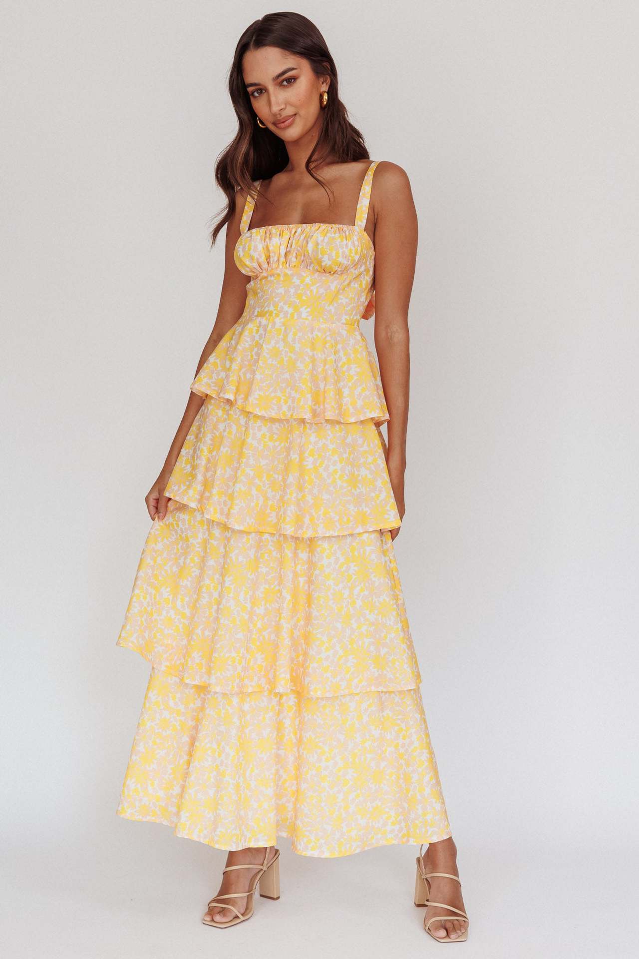 Bow Floral Dress Holiday Party Temperament Dresses