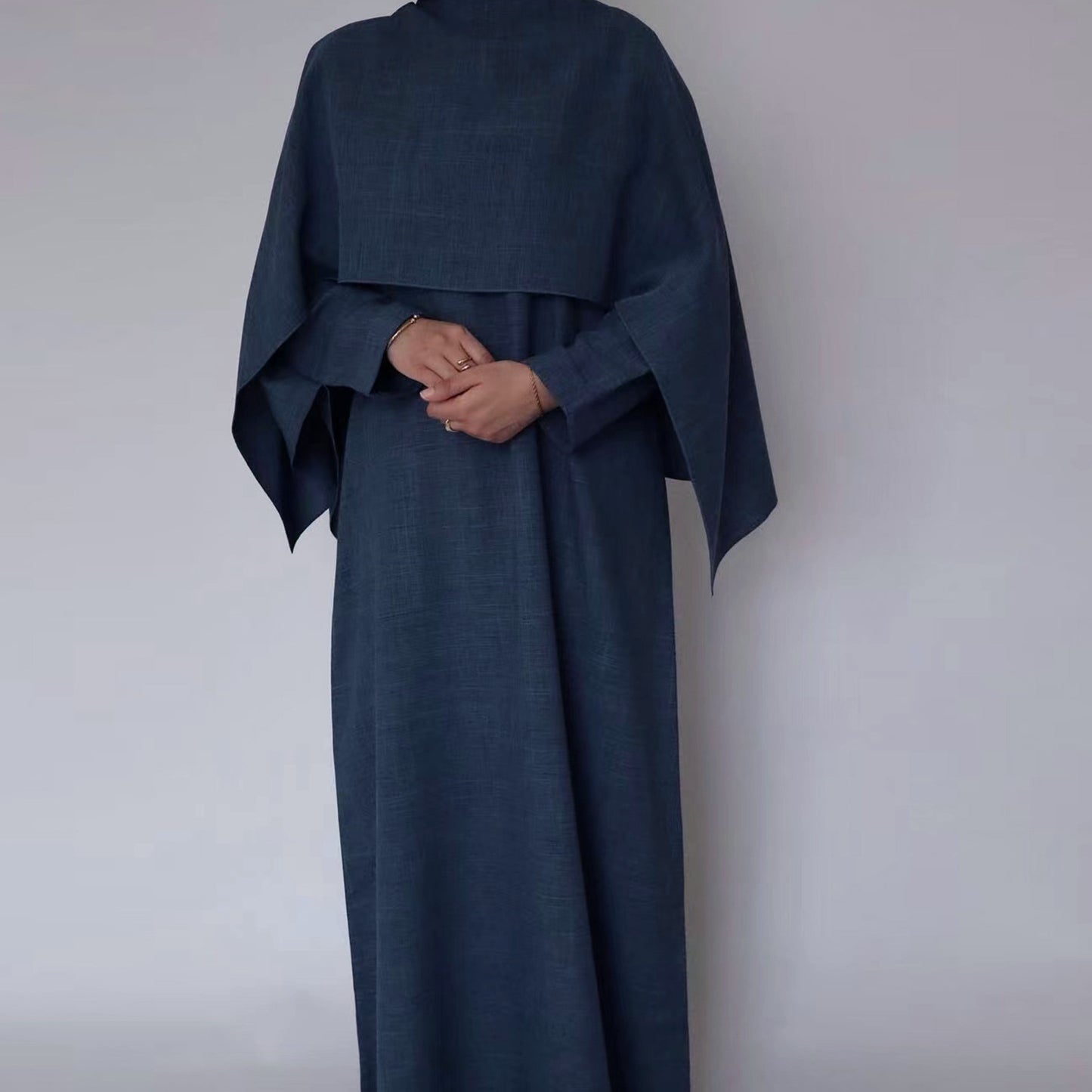 Turkish Solid Color Robe Dress Two-piece Dresses