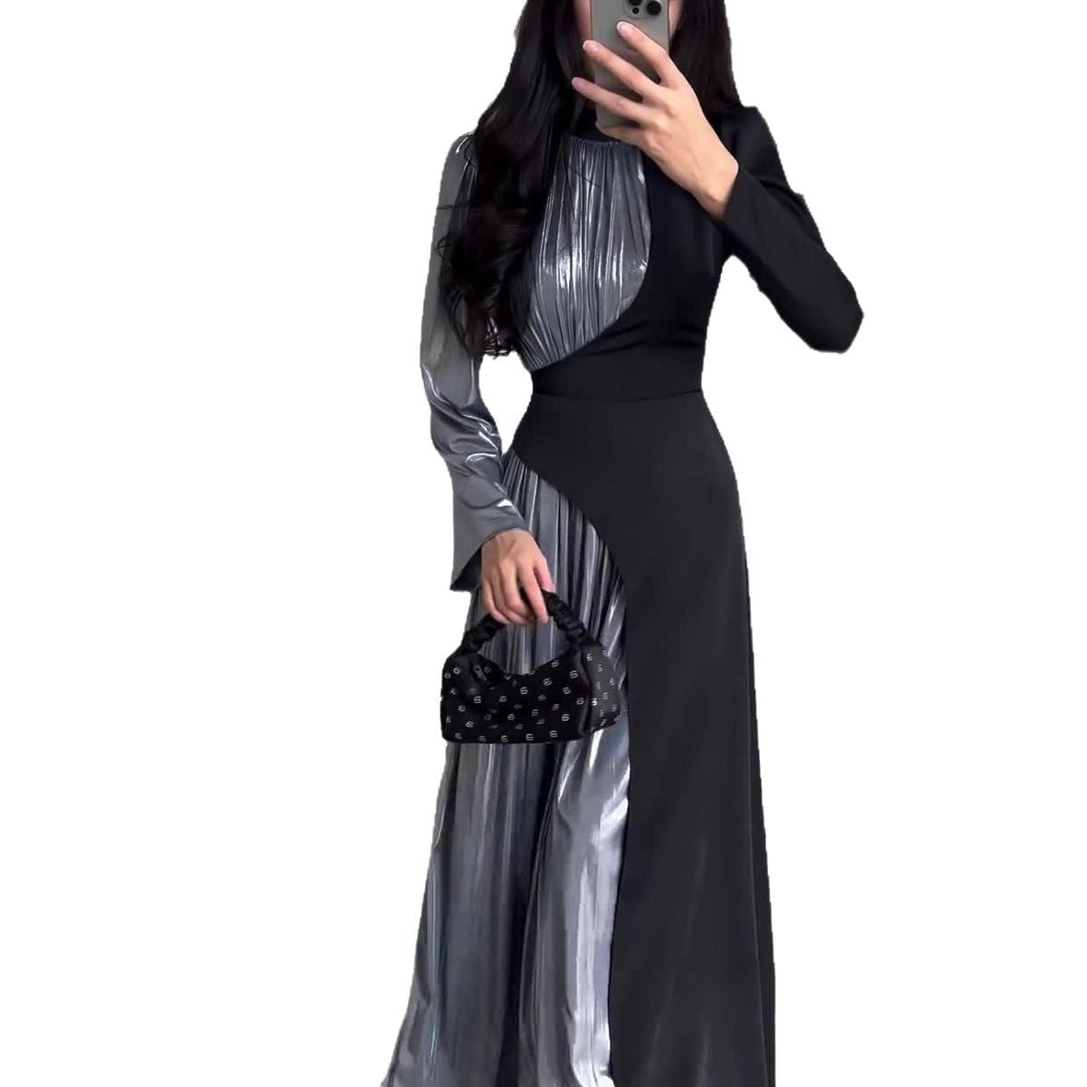 Women's Long Sleeve Slim Fit Belt Fashion Dresses